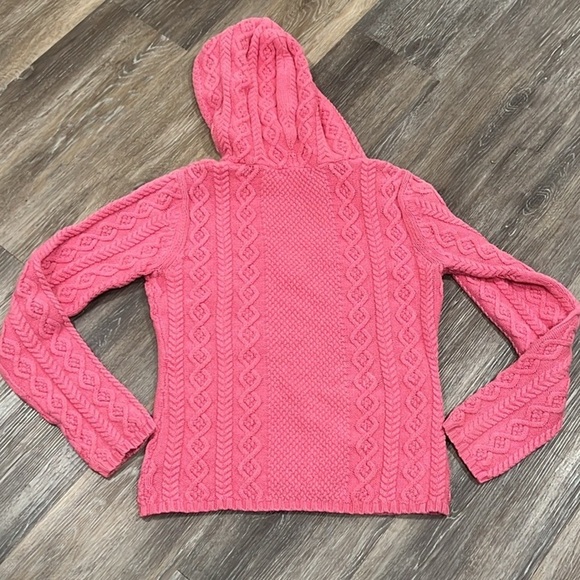 Ralph Lauren polo jeans pink cable knit vintage 90s cotton sweater small - Picture 3 of 8